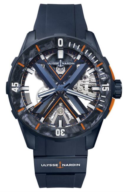 Replica Ulysse Nardin Diver X Skeleton 3723-170LE-3A-BLUE/3A watch - Click Image to Close